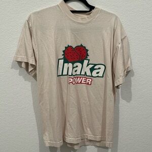 Inaka Power Men's Tan Color Pullover Short Sleeve Crew Neck T-Shirt